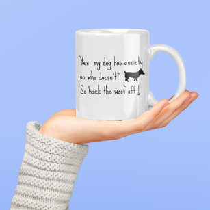 Jack Russell Terrier My Dog  Anxiety Back Woof Off Kaffeetasse
