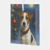 Jack Russell Terrier  Ornament Aus Glas (Vorderseite links)