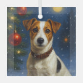 Jack Russell Terrier  Ornament Aus Glas (Vorderseite)