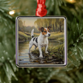 Jack Russell Terrier Ornament Aus Metall