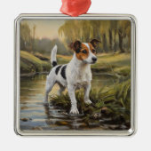 Jack Russell Terrier Ornament Aus Metall (Vorne)