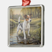 Jack Russell Terrier Ornament Aus Metall (Links)
