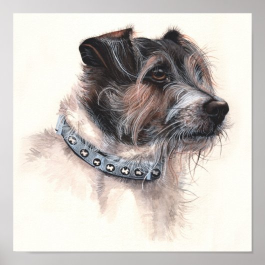 Jack Russell Terrier Painted in Watercolor Poster (Vorne)
