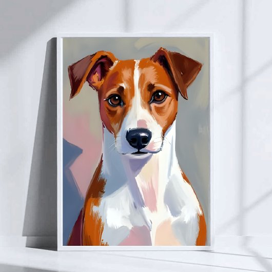 Jack Russell Terrier Painting Dog Pet Poster