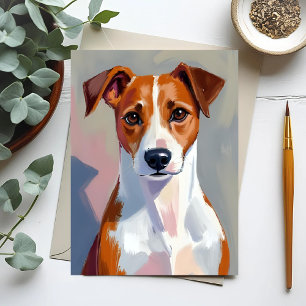 Jack Russell Terrier Painting Dog Pet Postkarte