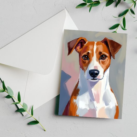 Jack Russell Terrier Painting Dog Pet Postkarte