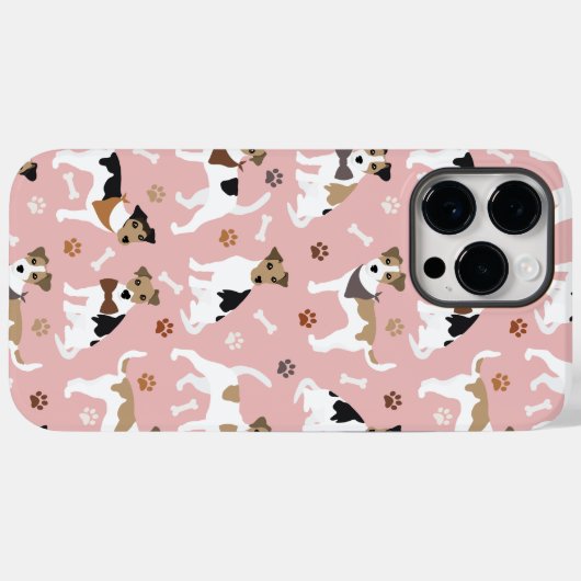 Jack Russell Terrier Paws and Bones Case-Mate iPhone Hülle (Rückseite (Horizontal))