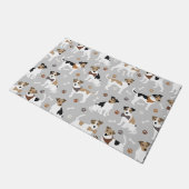 Jack Russell Terrier Paws and Bones Doormat Fußmatte (Schrägansicht)