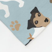 Jack Russell Terrier Paws and Bones Fleecedecke (Ecke)