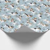 Jack Russell Terrier Paws and Bones Geschenkpapier (Ecke)