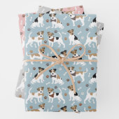 Jack Russell Terrier Paws and Bones Geschenkpapier Set (Beispiel)