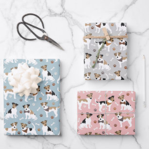 Jack Russell Terrier Paws and Bones Geschenkpapier Set