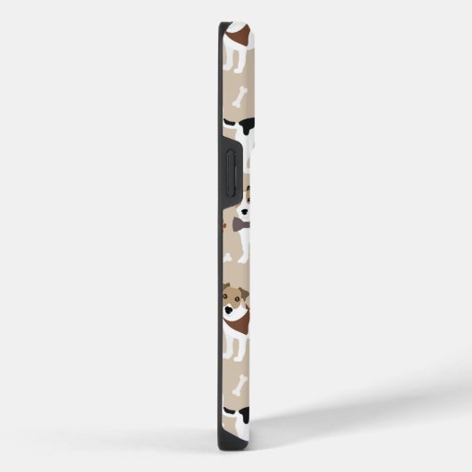 Jack Russell Terrier Paws and Bones iPhone Hülle (Rechte Seite)