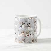Jack Russell Terrier Paws and Bones Kaffeemaschine Kaffeetasse (VorderseiteRechts)