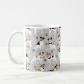 Jack Russell Terrier Paws and Bones Kaffeemaschine Kaffeetasse (Links)