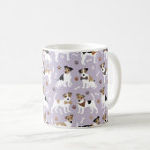 Jack Russell Terrier Paws and Bones Kaffeemaschine Kaffeetasse (VorderseiteRechts)
