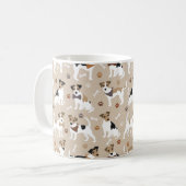 Jack Russell Terrier Paws and Bones Kaffeetasse (Vorderseite Links)
