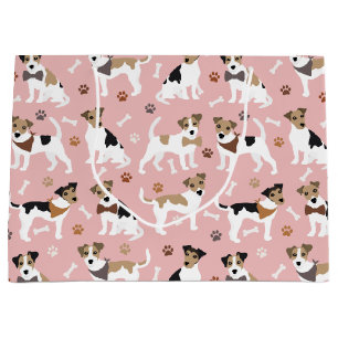 Jack Russell Terrier Paws and Bones Large Gift Bag Große Geschenktüte