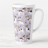Jack Russell Terrier Paws and Bones Latte Tasse (Rechts)