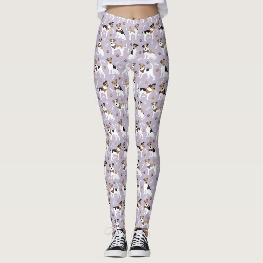 Jack Russell Terrier Paws and Bones Leggings (Vorderseite)