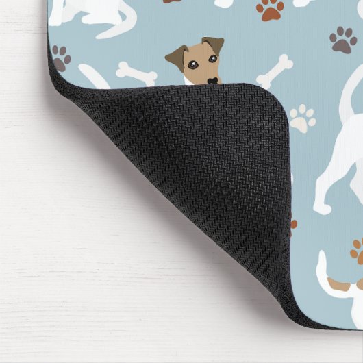 Jack Russell Terrier Paws and Bones Mousepad (Ecke)