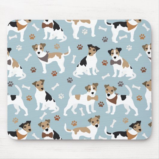 Jack Russell Terrier Paws and Bones Mousepad (Vorne)