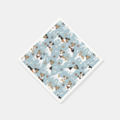 Jack Russell Terrier Paws and Bones Napkins Serviette (Ecke)