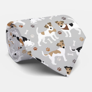 Jack Russell Terrier Paws and Bones Neck Tie Krawatte