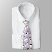 Jack Russell Terrier Paws and Bones Neck Tie Krawatte (Gebunden)
