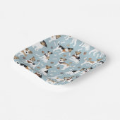 Jack Russell Terrier Paws and Bones Pappteller (Gewinkelt)