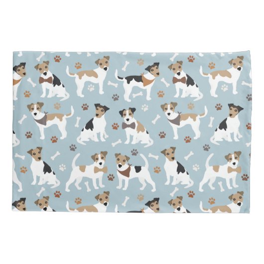 Jack Russell Terrier Paws and Bones Pillow Case Kissenbezug (Rückseite)