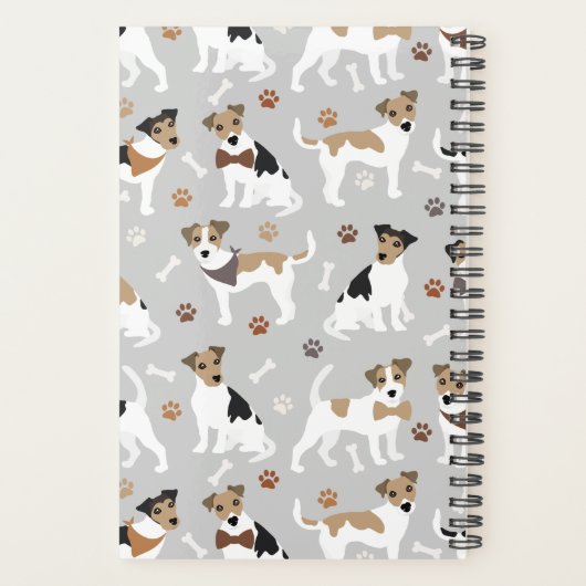 Jack Russell Terrier Paws and Bones Planner Planer (Rückseite)