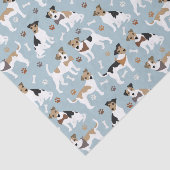Jack Russell Terrier Paws and Bones Seidenpapier (Ausschnitt)