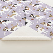 Jack Russell Terrier Paws and Bones Sherpa Blanket Sherpadecke (3/4)