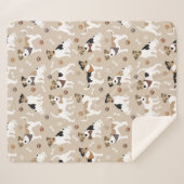 Jack Russell Terrier Paws and Bones Sherpadecke (Vorderseite (Horizontal))