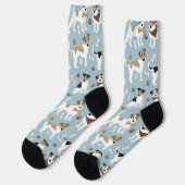 Jack Russell Terrier Paws and Bones Socken (Linkes Detail)