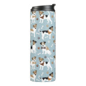 Jack Russell Terrier Paws and Bones Thermosbecher (Nach links gedreht)