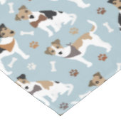 Jack Russell Terrier Paws and Bones Tischdecke (Schrägansicht)