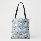 Jack Russell Terrier Paws and Bones Tote Bag Tasche (Vorderseite)