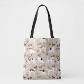 Jack Russell Terrier Paws and Bones Tote Bag Tasche (Vorderseite)