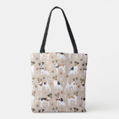 Jack Russell Terrier Paws and Bones Tote Bag Tasche (Rückseite)