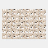 Jack Russell Terrier Paws and Bones Wrapping Paper Geschenkpapier Set (Vorderseite 3)