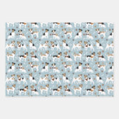 Jack Russell Terrier Paws and Bones Wrapping Paper Geschenkpapier Set (Vorderseite 2)