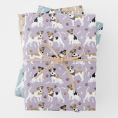 Jack Russell Terrier Paws and Bones Wrapping Paper Geschenkpapier Set (Beispiel)