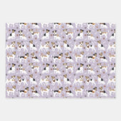 Jack Russell Terrier Paws and Bones Wrapping Paper Geschenkpapier Set (Vorderseite)