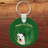 Jack Russell Terrier Peace Schlüsselanhänger (Rückseite)
