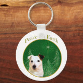 Jack Russell Terrier Peace Schlüsselanhänger (Vorderseite)