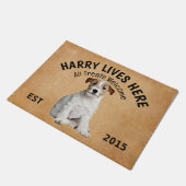 Jack Russell Terrier Personalisiert Dog Lover Door Fußmatte (Schrägansicht)