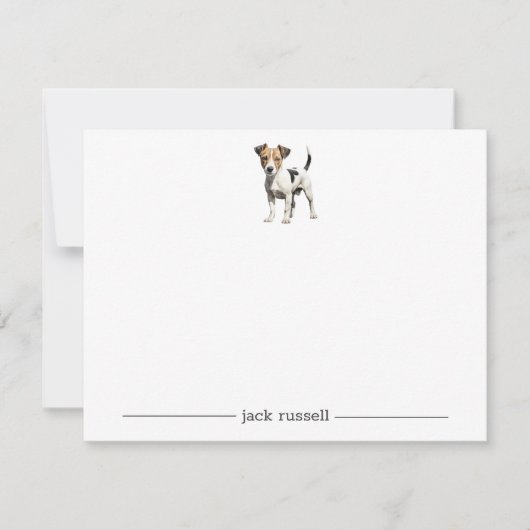 Jack Russell Terrier Personalisierte Mitteilungska Mitteilungskarte (Vorderseite)
