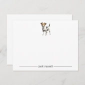 Jack Russell Terrier Personalisierte Mitteilungska Mitteilungskarte (Vorne/Hinten)